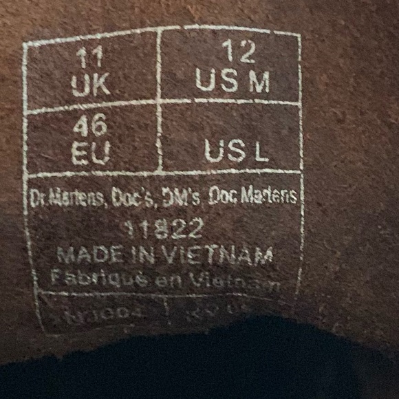 Dr. Martens 8 eye 460 boot Lace Up Air ware Boot size 12 - Picture 6 of 7